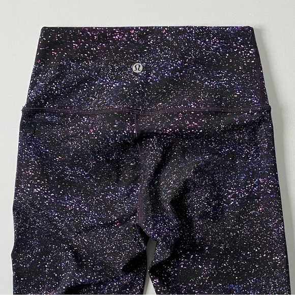 Lululemon Leggings Size 4 Wunder Under 28” EUC Galaxy Splatter Black Purple - Picture 6 of 16